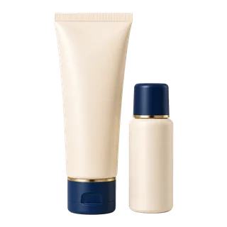 A tube and a bottle of sunscreen